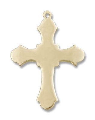Budded Thick Cross Necklace