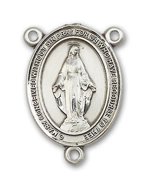 Miraculous Rosary Centerpiece Sterling Silver or Pewter