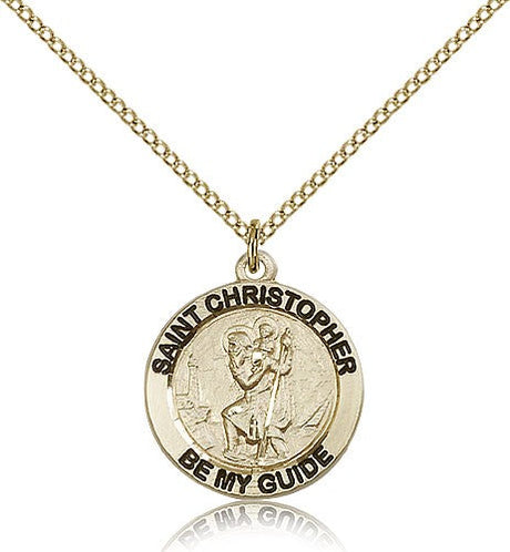 Women's Round St. Christopher Necklace