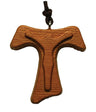 Wood Tau Cross Pendant 1.5 Inch