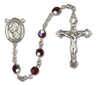 St. Philomena Sterling Silver Heirloom Rosary Fancy Crucifix