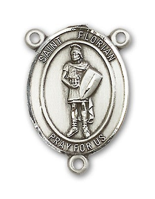 St. Florian Rosary Centerpiece Sterling Silver or Pewter
