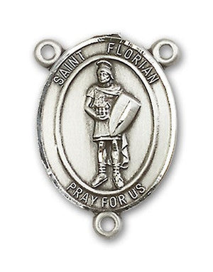 St. Florian Rosary Centerpiece Sterling Silver or Pewter