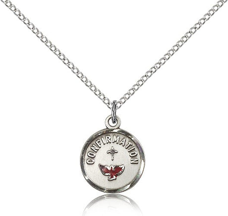 Petite Confirmation Medal with Dove Round