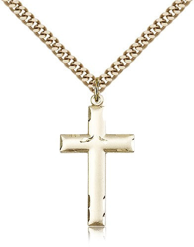 Matte Cross Pendant with Etchings