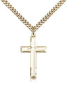 Matte Cross Pendant with Etchings