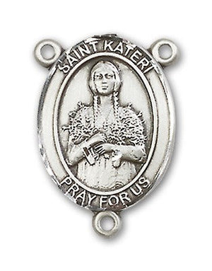 St. Kateri Rosary Centerpiece Sterling Silver or Pewter