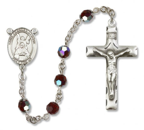 St. Frances of Rome Sterling Silver Heirloom Rosary Squared Crucifix