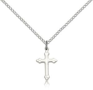 Child's Small Cross Pendant with Budded Tips