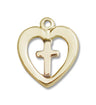 Cross in a Heart Pendant