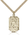 Rectangular St. Christopher Necklace with Satin Finish