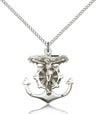 Anchor Crucifix Medal Necklace