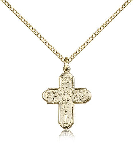 Small Cross Shaped Five-Way Medal