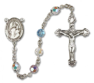 Our Lady of Consolation Rosary Sterling Silver Heirloom Rosary Fancy Crucifix