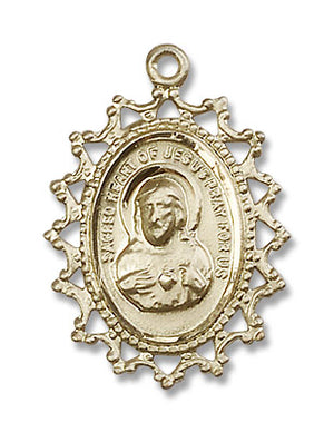Pointed Tip Scapular Medal Necklace