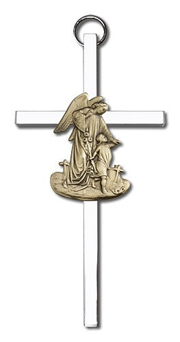 Guardian Angel 4" Wall Cross