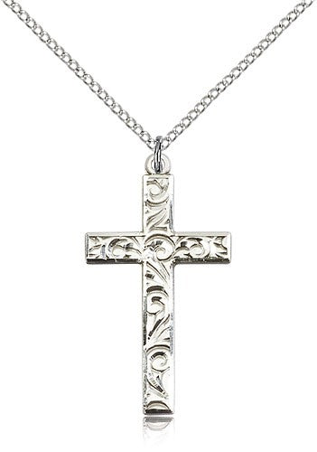 Cross Pendant with Scrolls