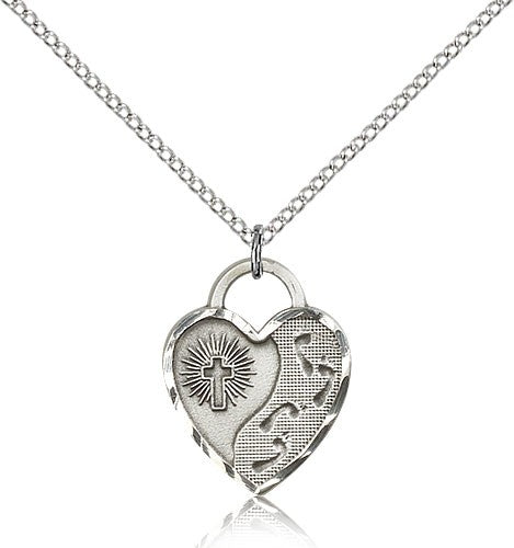 Footprints Heart Pendant