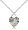 Footprints Heart Pendant