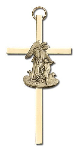 Guardian Angel 4" Wall Cross