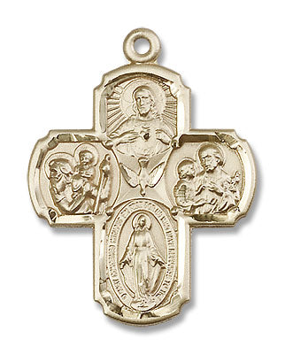 Five-Way Large Classic Medal with Dove Center for Men