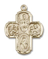Five-Way Large Classic Medal with Dove Center for Men