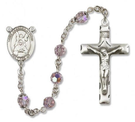 St. Frances of Rome Sterling Silver Heirloom Rosary Squared Crucifix