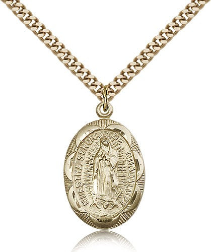 Our Lady of Guadalupe Scalloped Edges Medal