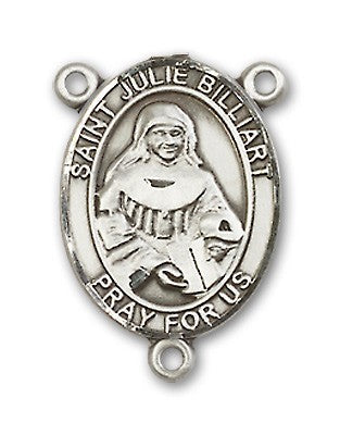 St. Julie Billiart Rosary Centerpiece Sterling Silver or Pewter