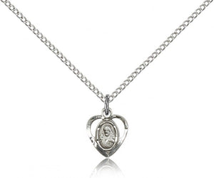 Scapular Medal Open Heart Cutout Pendant