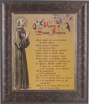 Prayer of St. Francis 8x10 Framed Print Under Glass