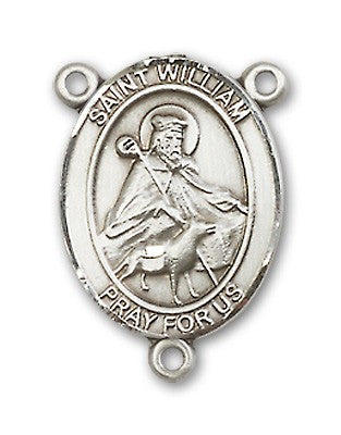 St. William of Rochester Rosary Centerpiece Sterling Silver or Pewter