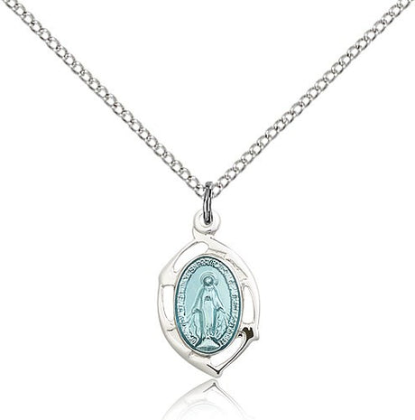 Small Oval Tip Miraculous Medal Necklace