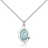 Small Oval Tip Miraculous Medal Necklace