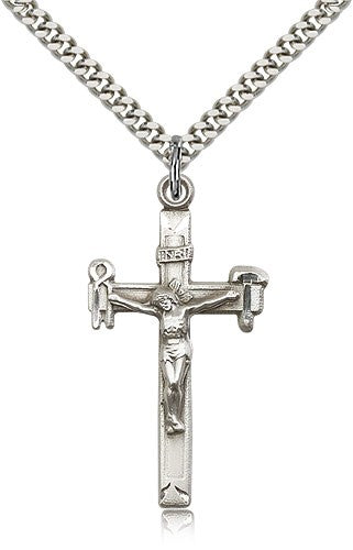 Hammer &amp; Wrench Crucifix Pendant