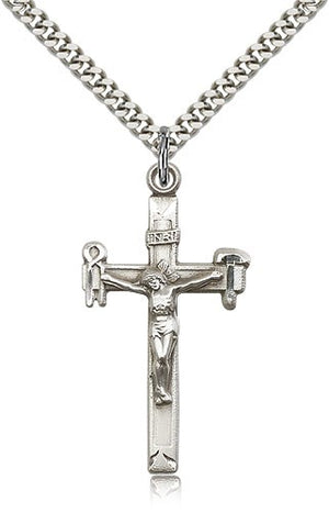 Hammer &amp; Wrench Crucifix Pendant