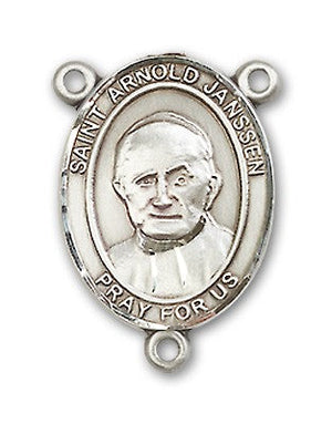 St. Arnold Janssen Rosary Centerpiece Sterling Silver or Pewter