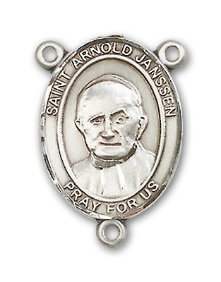 St. Arnold Janssen Rosary Centerpiece Sterling Silver or Pewter