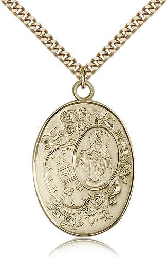 Large Miraculous Medal Necklace
