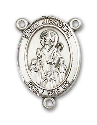St. Nicholas Rosary Centerpiece Sterling Silver or Pewter