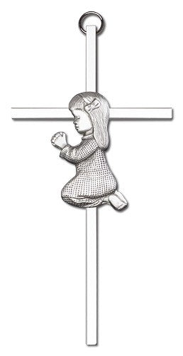 Praying Girl Cross  6'