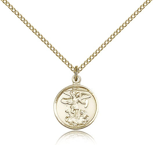 Petite Round St. Michael & Guardian Angel Medal for Women