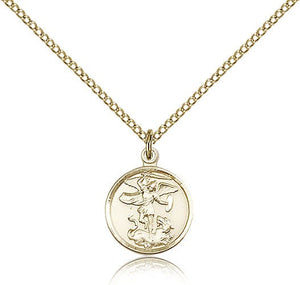 Petite Round St. Michael & Guardian Angel Medal for Women