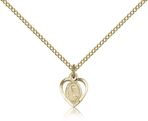 Scapular Medal Open Heart Cutout Pendant