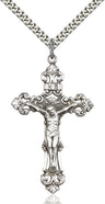 Large Open-Cut Tip Crucifix Pendant Necklace for Men
