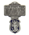 St. Michael Police Officer Prayer Visor Clip, Blue Enamel, Pewter - 2 1/4'H