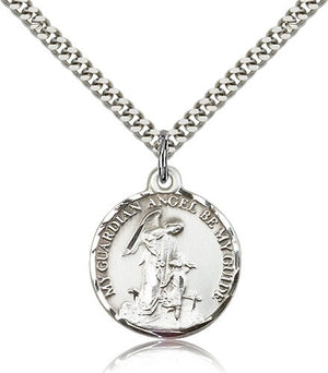 Round Guardian Angel Be My Guide Medal