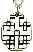 Jerusalem Cross and Four Gospels Pendant