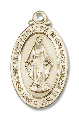 Men's Smaller Miraculous Medal Necklace