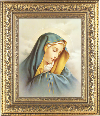 Sorrowful Mary 8x10 framed print under glass